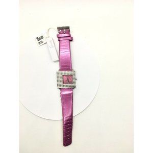 Just Cavalli Women’s Silver Dial Pink Leather Band